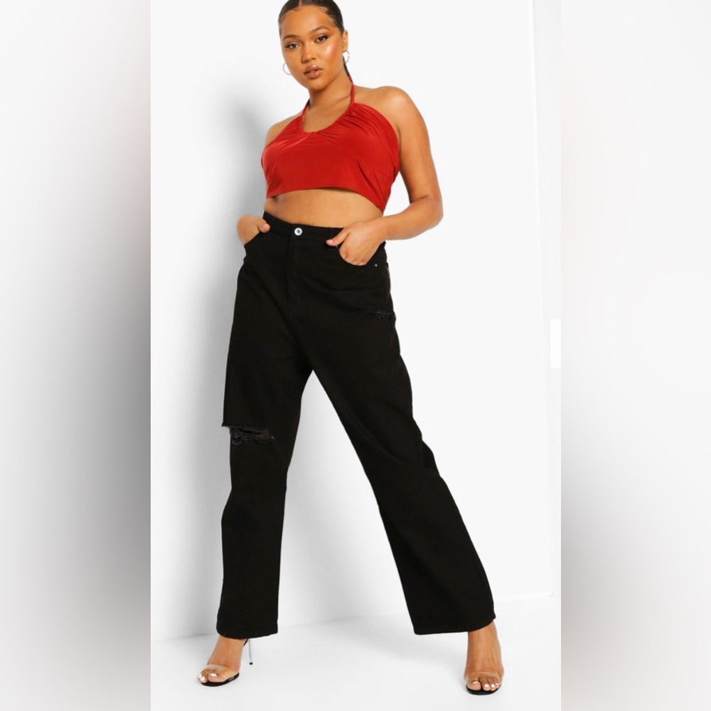 Plus Size Boyfriend High Rise Relaxed Fit Jeans
